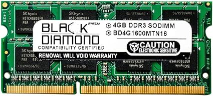 Amazon 4gb Ram Memory For Apple Macbook Pro 13インチ 2 5ghz デュアルコア Intel Core I5 Md101ll A ブラックダイヤモンドメモリーモジュール Ddr3 So Dimm 4ピン Pc3 1600mhz アップグレード Black Diamond メモリ 通販