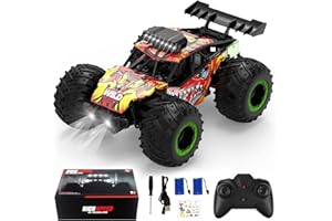 BEARBISU RC Dinosaur Car,1:20 Scale Remote Control Toy Car, High Speed 30 Km/h All Terrains Electric Toy for Boys Kids and Adults Gift (Red)