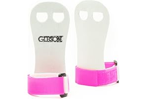 GIBSON ATHLETIC Gibson Rainbow Gymnastics Grips for Beginner, Unisex Durable Leather Grip with Hook & Loop Closure for Secure Grip & Wrist Support, Athletic Grips & Hand Protection for Young Gymnasts Made in USA