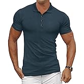 Gnvviwl Men's Casual Polo Shirts Classic Button Basic Short Sleeve Waffle Solid Fit Golf Tees Stylish Tops