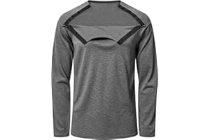 HUOBAOPAO Chemo Port Shirts for Men Women Long Sleeve Post Shoulder Surgery Recovery Shirts Snap Off Chemotherapy Clothing Unisex