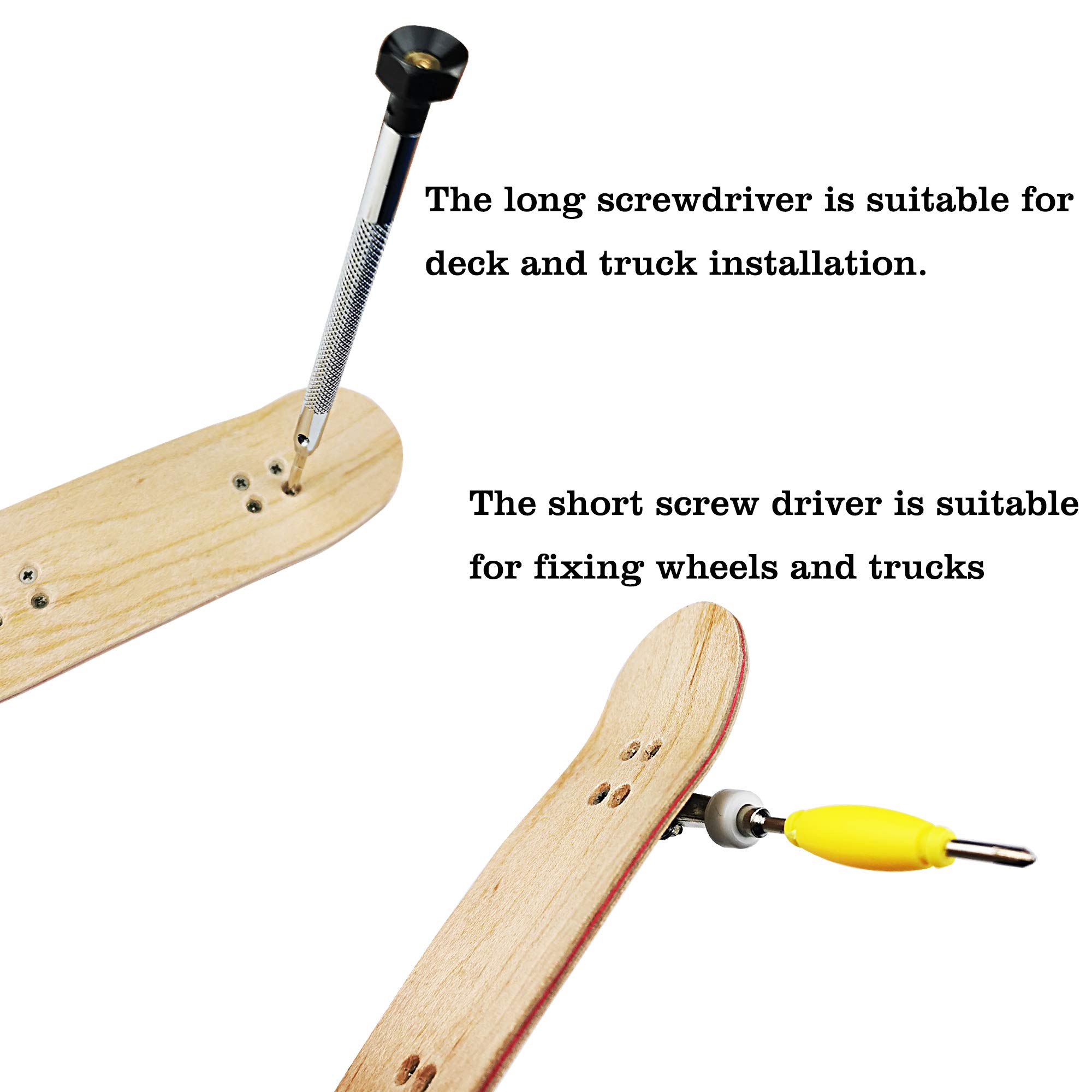Professional Fingerboard Tool Kit Finger Skateboard Tool Fingerboard Screw Driver Fingerboard Nut Driver Fingerboard Screws and Nuts kit Finger Toy Tool