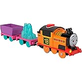 Thomas &amp; Friends Motorized Toy Train Talking Nia Battery-Powered Engine with Sounds &amp; Phrases for Kids 3+ Years, UK English Version, HYR78