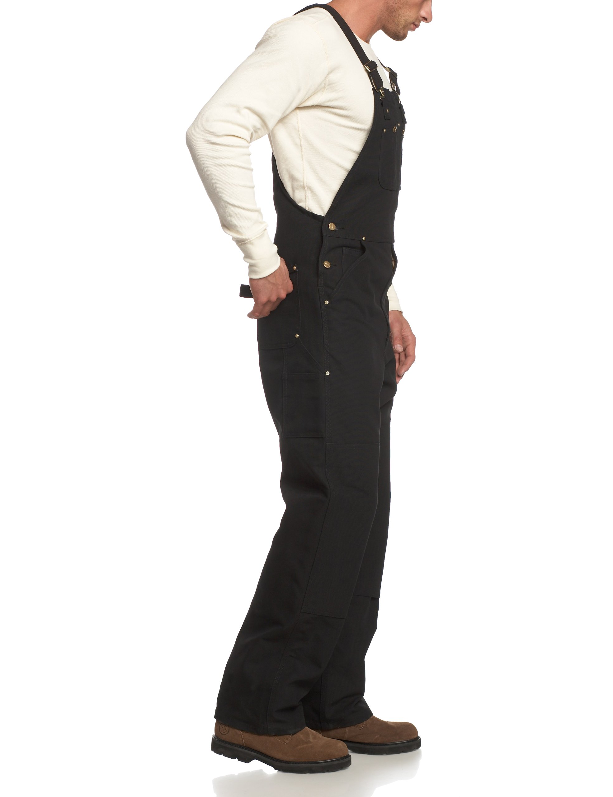 Carhartt Men's Duck Bib Overall Unlined R01,Black,30 X 28 on Galleon