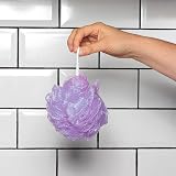 ELYSIUM SPA Mesh Exfoliating Bath & Shower Sponge 4 Pack Assorted Colors view 5