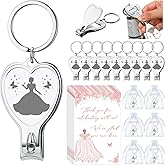 Pickmesh 25 Sets Quinceanera Party Favors for Guests 25 Multi Function Bottle Opener Nail Clipper 25 Thank You Cards Small Quinceanera Gift Cards 25 Organza Bags for Guests Girls Party Favors