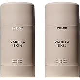 PHLUR Vanilla Skin Deodorant Duo - Natural 48 Hour Odor Protection - Baking Soda Free & Aluminum Free Deodorant with Salicylic Acid, Arrowroot Powder & Tamanu Oil (2 x 1.76 oz)