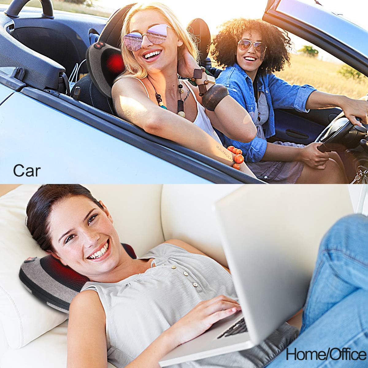 Papillon Back Massager with Heat,Shiatsu Back and Neck Massager with Deep Tissue Kneading,Electric Back Massage Pillow for Back,Neck,Shoulders,Legs, Foot,Body Muscle Pain Relief,Use at Home,Car,Office: Health & Personal Care