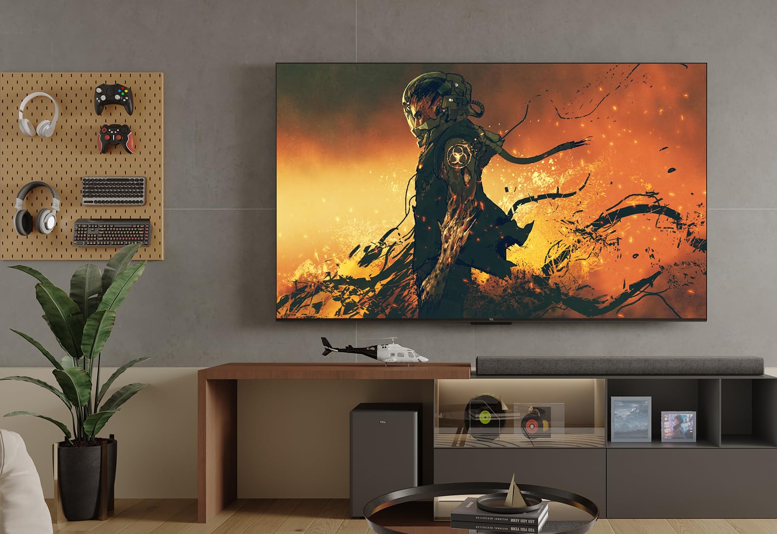 TCL 65T8A 65-Zoll-Fernseher, QLED, HDR 1000 nits, Full Array Local Dimming, IMAX Enhanced, 144Hz VRR, Dolby Vision und Atmos TV, Unterstützt bei Google