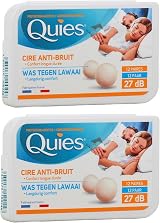 Quies Boules Natural Wax Earplugs Pack 2 x 12 Pairs view 2