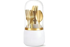 360° Rotation Silverware Organizer for Kitchen Counter,Utensil Holder Caddy Silverware Caddy Holder for Party,Spoon and Fork 