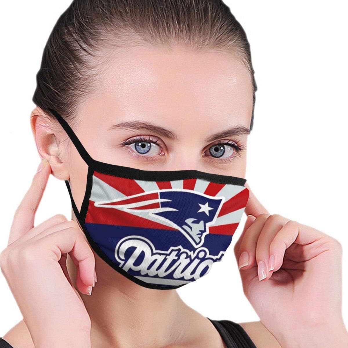 Terrmy New England Patriots Flag Washable Reusable Half Face Mask Breathable Masks