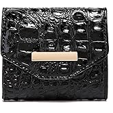 Makcr Joacbv Crocodile Small Wallets Short Vintage Leather Credit Card Holder Luxury Clutch Mini Coin Purse for Women
