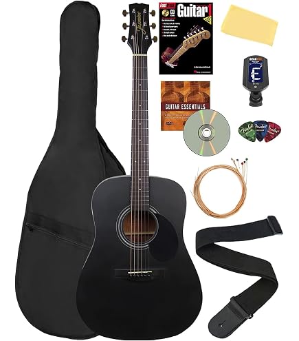 Amazon.com: Jasmine JD39CE-BLK J-Series Acoustic-Electric Guitar
