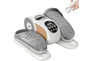 MERACH Under Desk Elliptical Machine, Leg Exerciser While Sitting for Seniors with Remote Control & 12-Speeds, Quiet Portable Electric Seated Pedal Exerciser Machine for Home Office