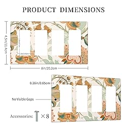 Colorful Paisley Pattern Quad Rocker Light Switch