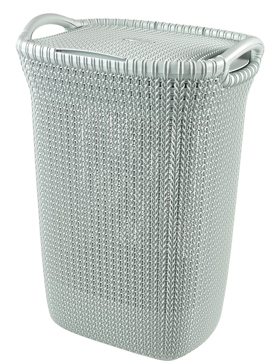 CURVER Clothes box "Knit" rectangular, Blue, 57 L Hamper