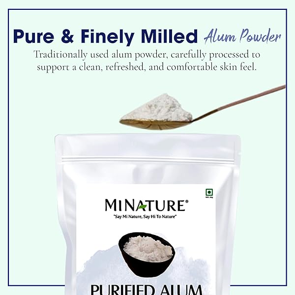MINATURE ALUM POWDER POTASSIUM (FITKARI/PHITKARI) -100% NATURAL SKINCARE FOR ACNE, ODOR CONTROL & WATER PURIFICATION FACE MASK FOR |PORE REFINING 1KG (35.29 OZ)|FACE PACK POWDER |CRUELTY-FREE |