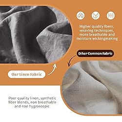 Shilucheng 100% French Linen Sheets - Queen Size