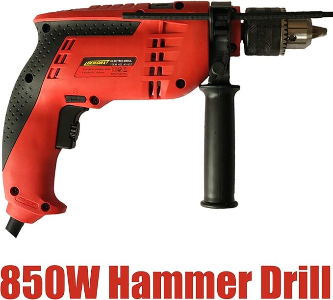 Hammer Drill 650W 3000 RPM Impact Drill 360 Rotating Handle, Dual Mode Depth Gauge for Steel