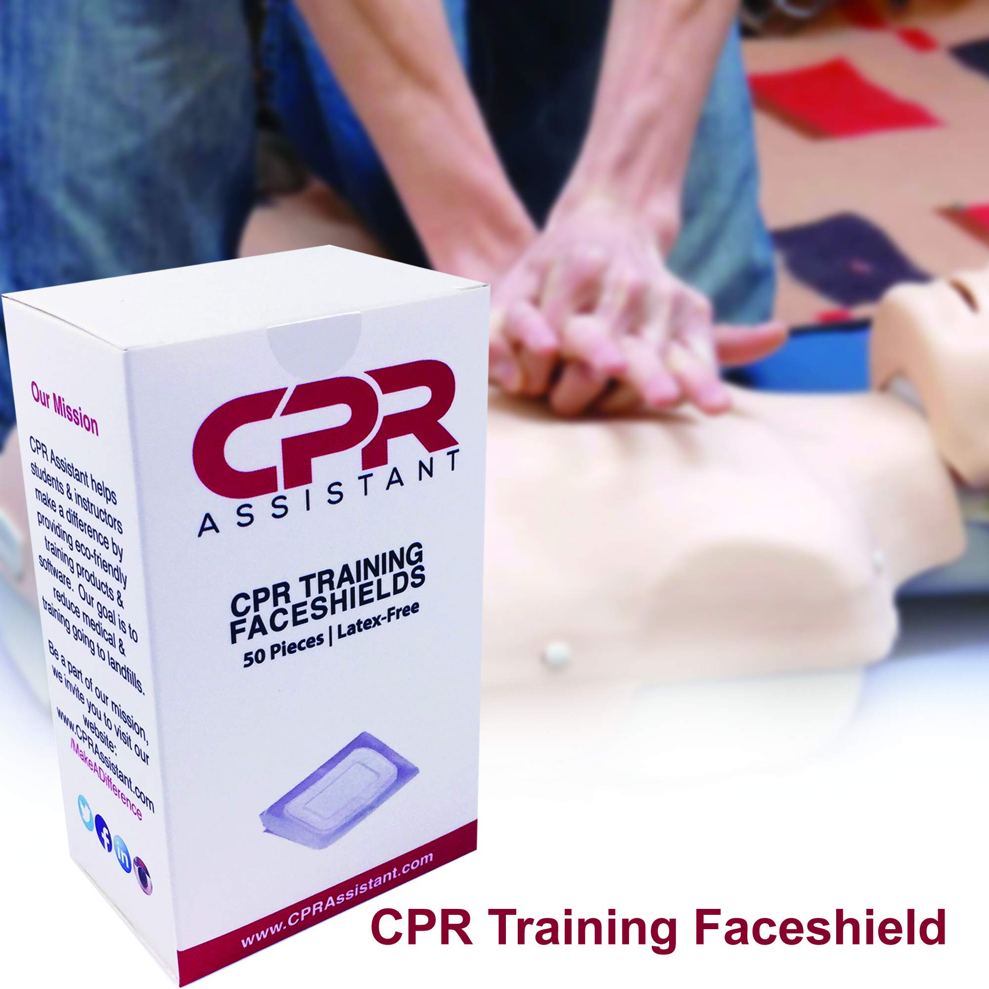 CPR Assistant Latex Free Disposable CPR Face Shields For CPR Training