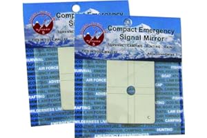 Best Glide ASE Compact, Military Grade, Stainless Steel, Emergency Signal Mirror (2 Pack)