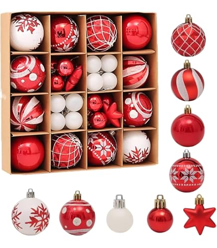 200 Mini Boules De Noël Incassables 10mm | Lot Multicolore Rouge, Vert, Or, Blanc | Décoration Sapin Et Intérieur - 6