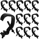 NINGWAAN 12 PCS Stage Light Clamp Hooks, Heavy Duty Aluminum Alloy Truss Clamps, Black