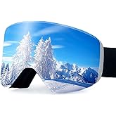 Dizokizo Ski Goggles Anti Fog UV Protection Dual Detachable Lens Frameless Snowboard Goggles for Men Women Youth