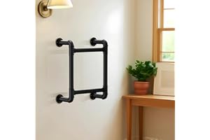 CVTER 3/4/5/6/7/8FT Safety Wall Mounted Steel Ladder - 2-Rung Pipe Egress Ladder for Window Well, Loft, Warehouse, Blanket Rack | Indoor & Small Space Use