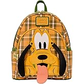 Loungefly Disney Pluto 95Th Anniversary Mini Backpack | Mini backpack with moving Pluto ears, plaid design, doghouse artwork, and debossed "Good Boy" shoulder straps.