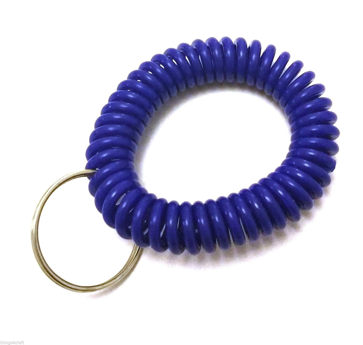 Thingers UK Gym Locker Coil Wristbands with Key Rings Pack of 3 (Blue