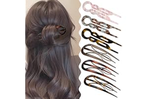 6PCS French Hair Pin for Women,U-Shaped French Pin Flat Hair Clips Hair Styling Pins for Thin Thick Hair,Strong Hold Hair For