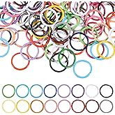 200 Pieces Colored Jump Rings 10mm Open Jump Rings for Jewelry Making Colorful Iron Open Jumps Ring O Ring Connectors Jewelry DIY Findings for Crafts Bracelet Earring Choker Necklaces Making