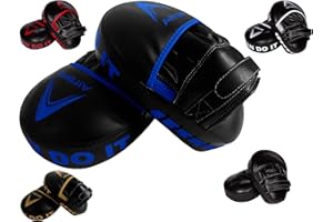 Athllete Durable Punching Mitts with Foam Padding - Comfortable and Easy to Clean Boxing Pads Mitts - Curved Design for Size and Fit - Ideal Boxing Mitts