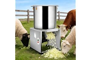 Commercial Vegetable Chopper, 2800r/min Heavy-Duty Stainless Steel Vegetable Cutter, Poultry Feed Processor for Chicken Duck 
