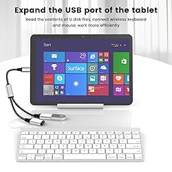 USB C Male to Dual USB A Female Adapter, USB C to