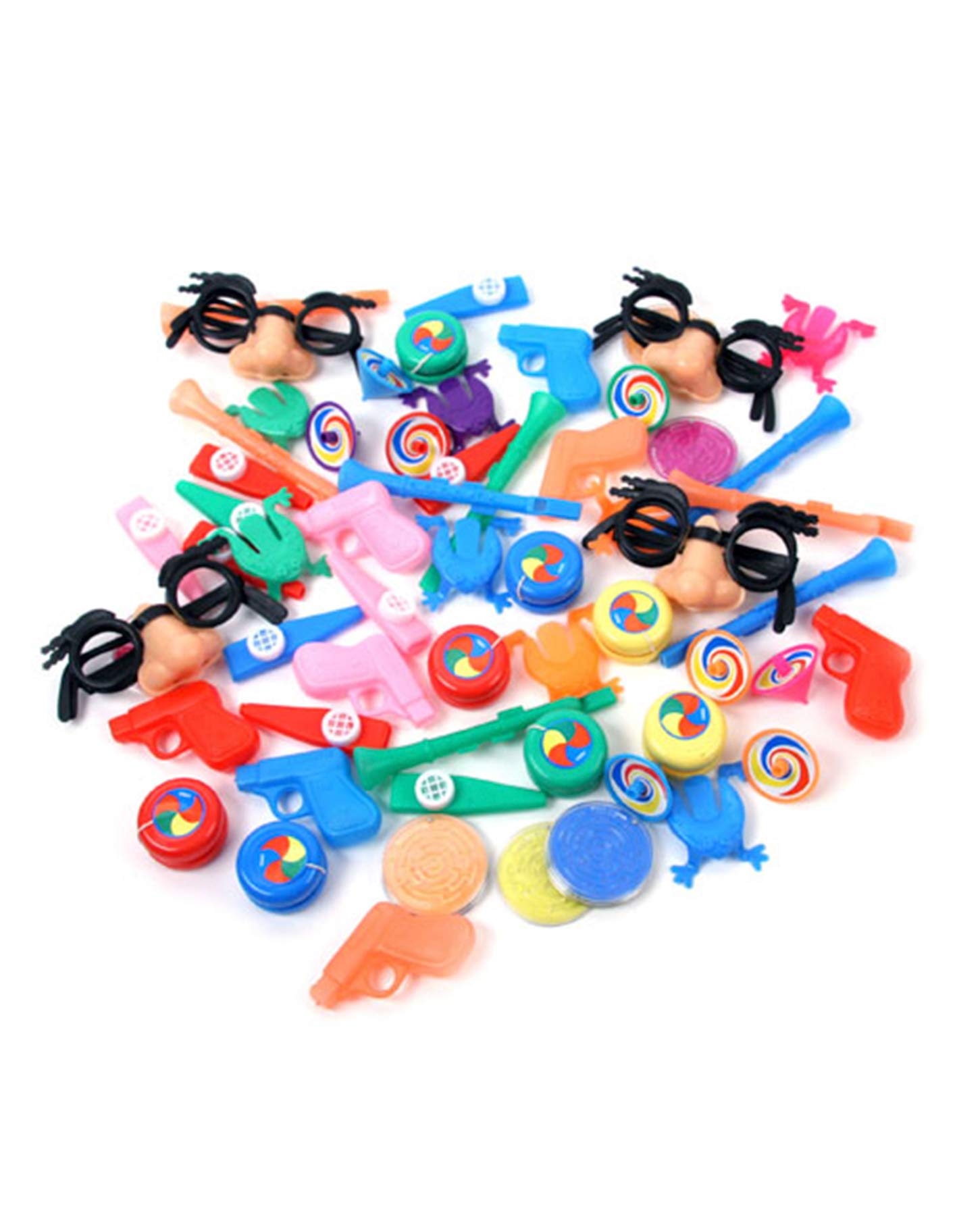 Assorted Designs Pinata Fillers - 64 Pieces (8 Designs) - Perfect for Celebrations and Events