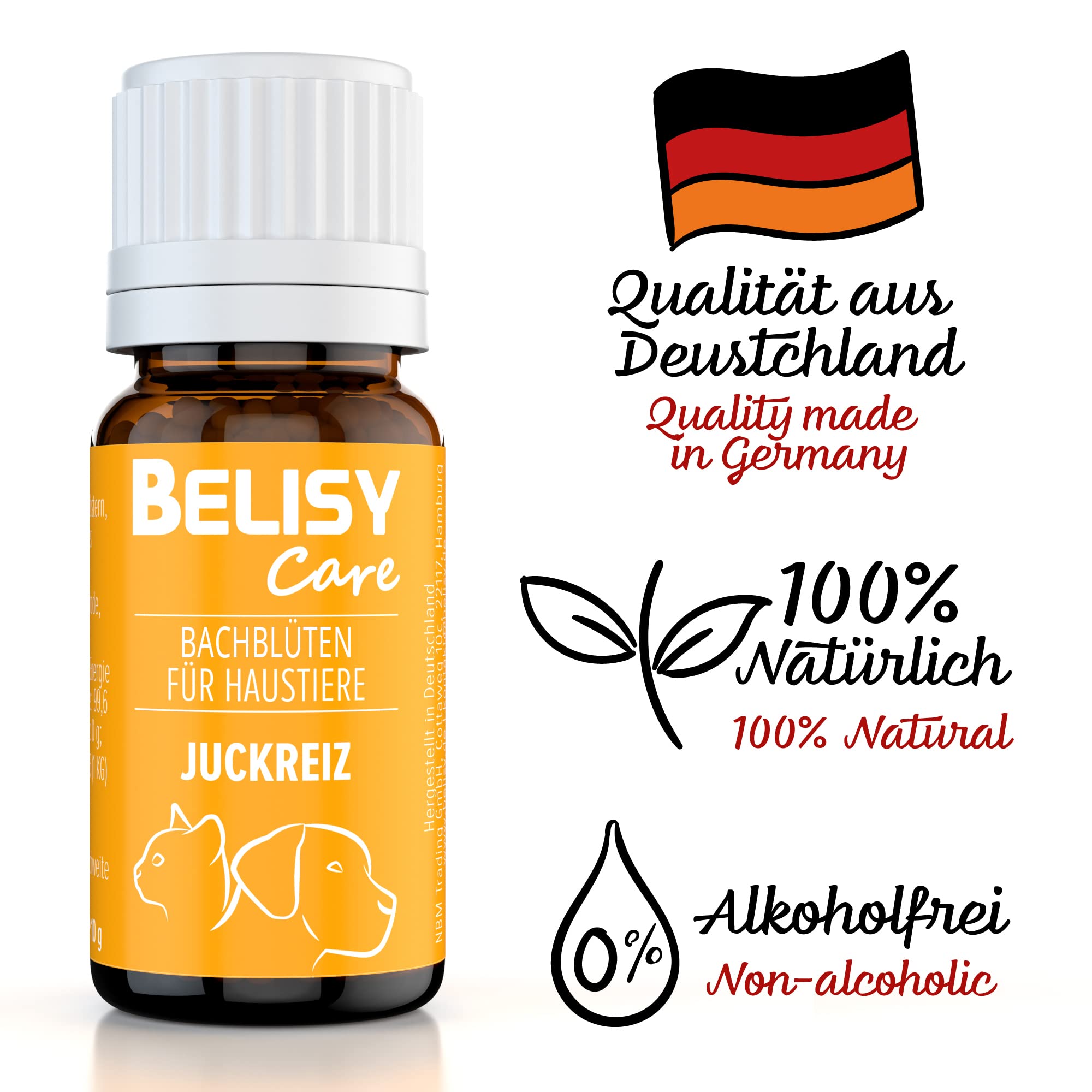 BELISY Juckreiz Bachblüten Kügelchen für Hunde & Katzen - gegen Juckreiz - Notfall Kügelchen für Haustiere - Fellpflege & Hautpflege - Original Mischung nach Dr. Bach - alkoholfrei -10g 2