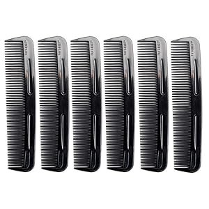 Favorict (6 Pack) 5" Pocket Hair Comb Beard & Mustache Combs for Men's Hair Beard Mustache and Sideburns