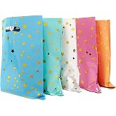 saizone 25 PCS Gift Bags,Party Favor Bags,5 Colors with Star Pattern | Small Goodie Bags,Treat Bags,for Kids Birthday Party,Candy,Return Gifts,Favor
