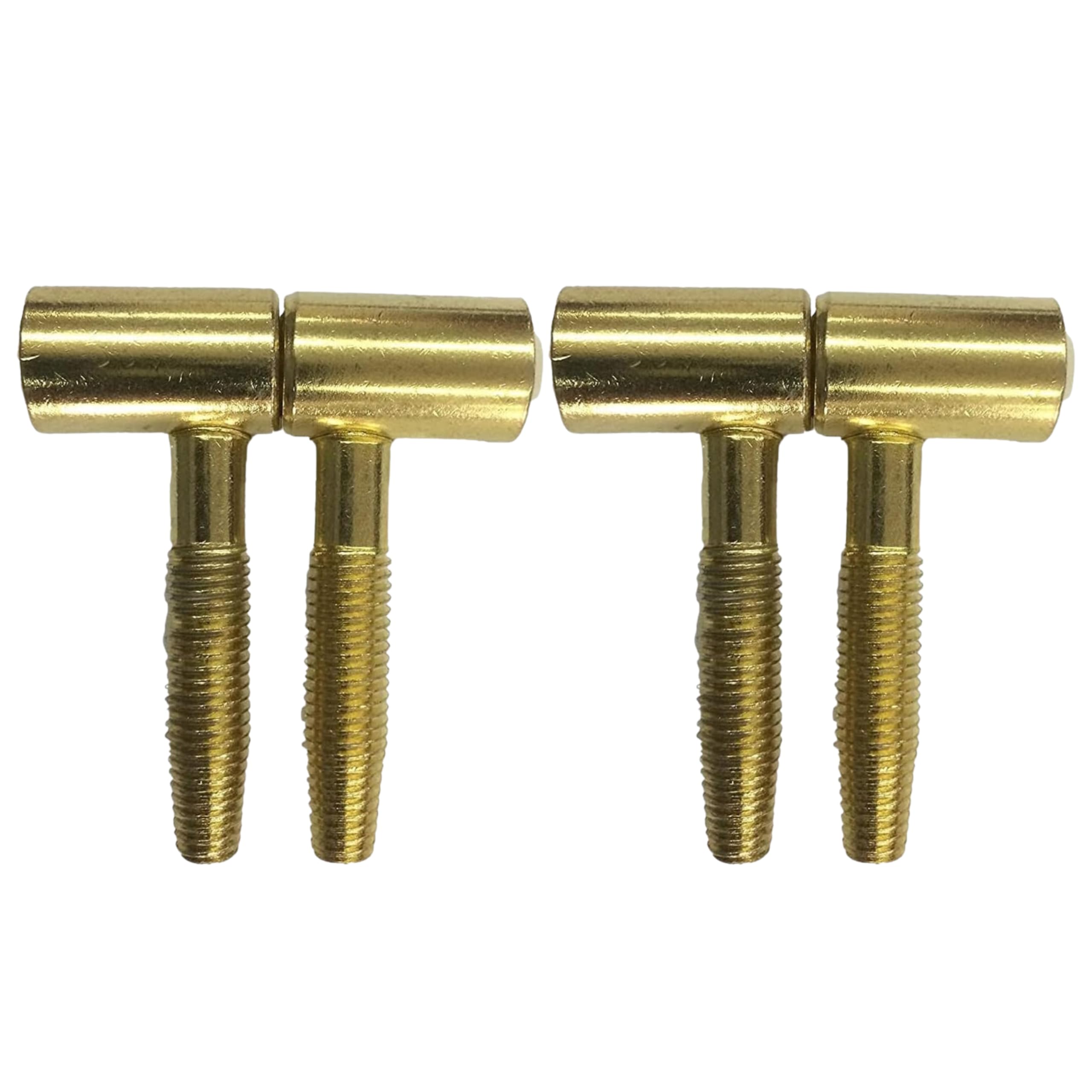 bricoleva.it Anuba Hinges for Wooden Doors and Windows, Set of 2 Male + Female - 2 Stem Hinges - Anuba Hinges Kit in Different Colours and Sizes (13 mm, Brass)
