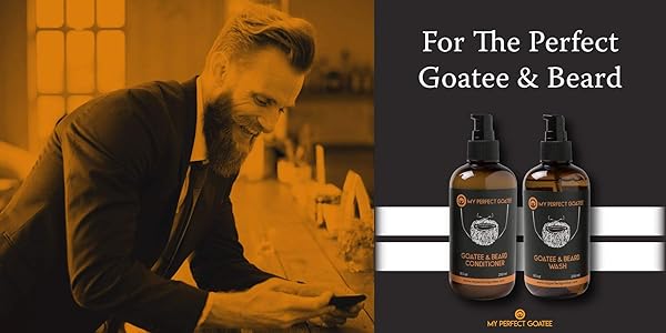 MY PERFECT GOATEE® PREMIUM BEARD CONDITIONER HYDRATING FACIAL HAIR FORMULA (8.5 OZ BEARD CONDITIONER) – ELIMINATES ITCHINESS AND DRYNESS – REDUCES SPLIT ENDS