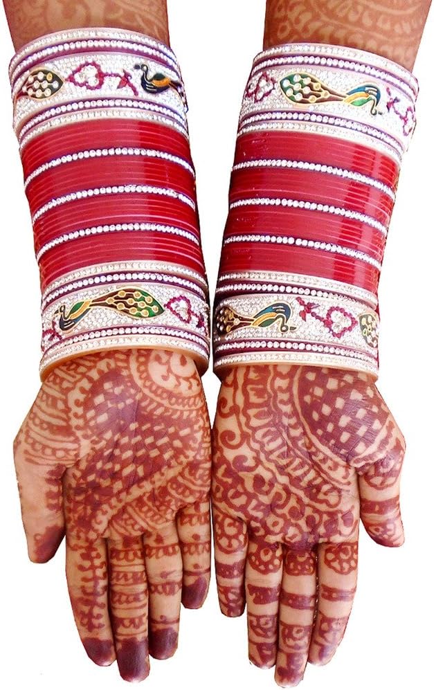 Saluja Punjabi Juti Women's Wedding Bridal Chura Bangle Sets