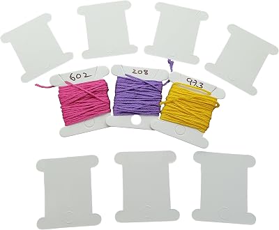 Pazazz Embroidery Thread Bobbins Cardboard 100 Pack Eco-Friendly