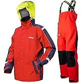 NAVIS MARINE Men's Coastal Sailing Jacket&Bib Pants Combo-Waterproof, Breathable Offshore Hard Shell, Durable Gear