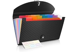 Receipt Organizer Cesil 13 Pockets Receipt Holder Small Accordion File Organizer Expanding File Folder Large Capacity Cards T