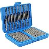 50Pcs Extra Long Security Bit Set,Screwdriver Bit Set, Extra Long Magnetic Driver Kit CR-V ABS Screwdriver Bit, Square Flat Hex Spline Clutch Torq Multi Sizes Screwdriver Bits