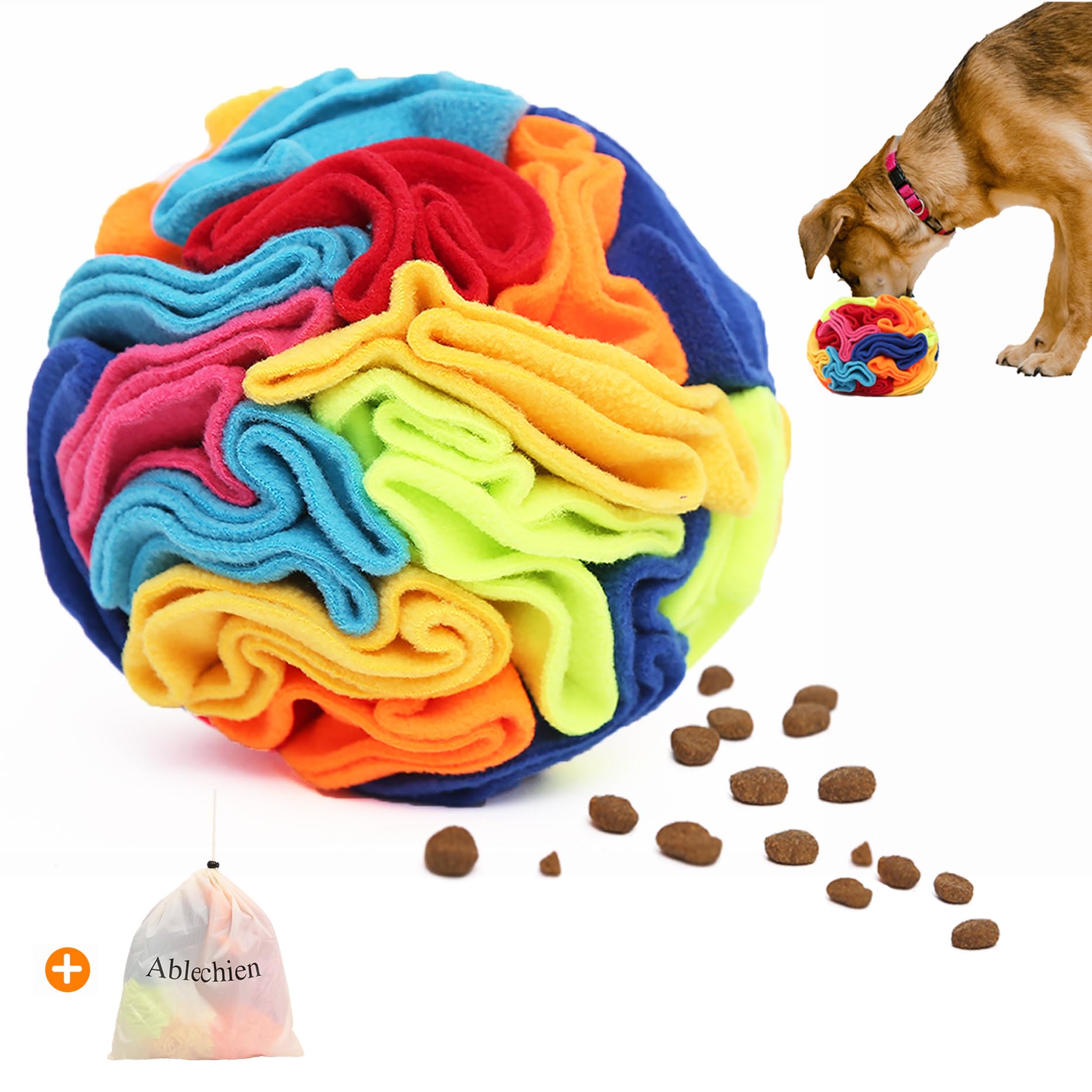 Photo 1 of Ablechien Snuffle Ball - Snuffle Ball for Dogs, Interactive Dog Toys to Keep Them Busy, Puppy Dog Puzzle Toy with Storage Bag Machine Washable