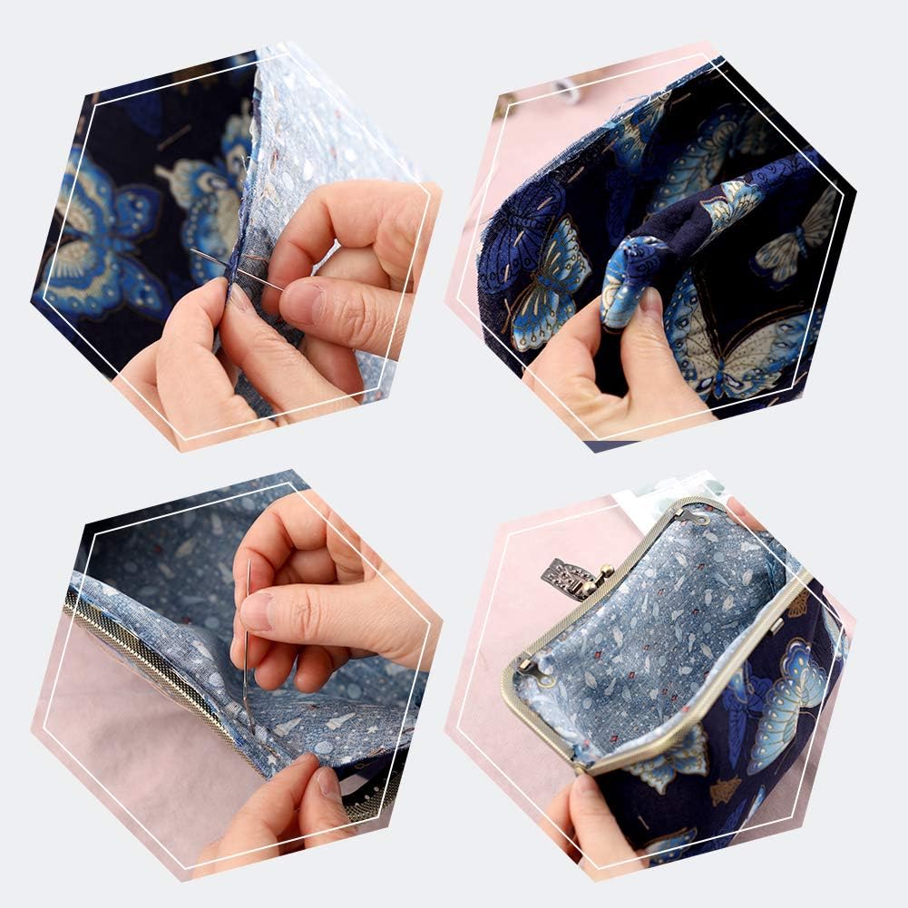 Purse Handbag Making Material Kit, with Frame Clasp, Bag Handmade DIY Craft, Mini Cosmetic Bag Woman and Girl